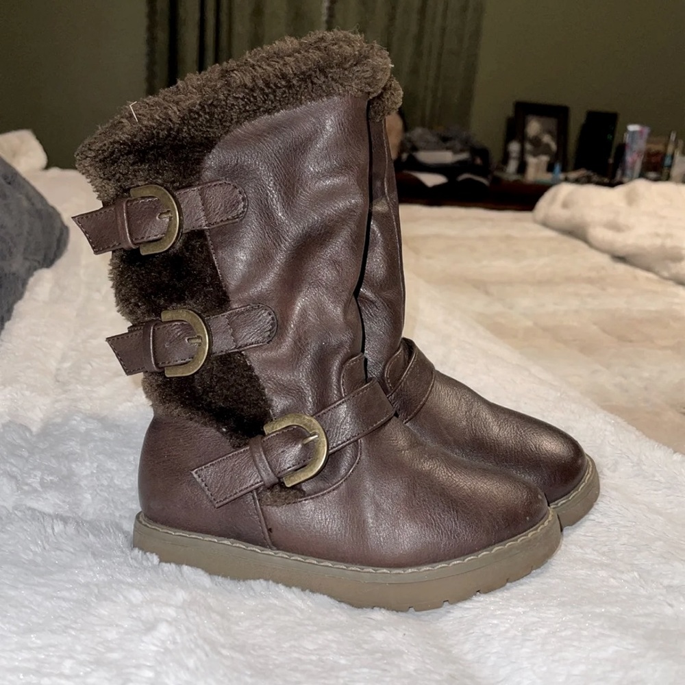 DREAM PAIRS Girls Winter Snow Knee High Boots